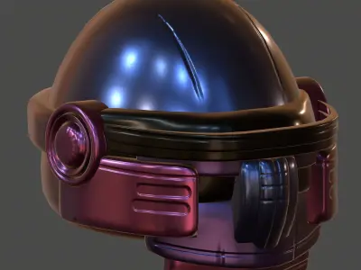 Gas mask helmet 3d model scifi Low-poly  Low-poly 3D model 246
