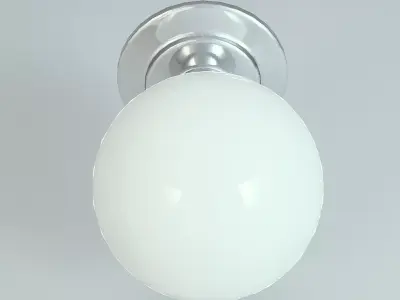 Wall Lamp Single White 3 3D model