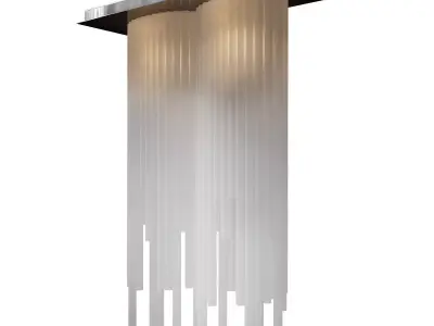 Diorite modern light fixture made of glass and metal 3D model