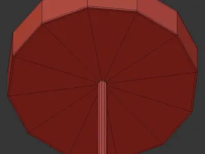 Medallion gold circle pendant light 3D model