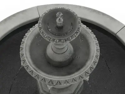 Fountain 01 PBR  3D model