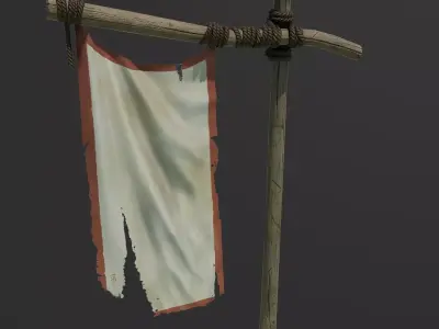 Medieval Banner  Low-poly 3D model