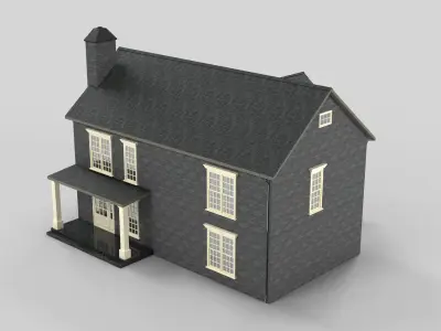 British House Design 08T1 Low-poly 3D model
