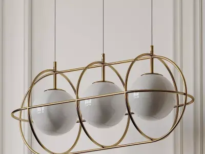 Eclipse Linear Suspension By Matteo Lighting 3D model