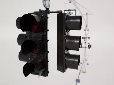 Urban Traffic Light 3D model