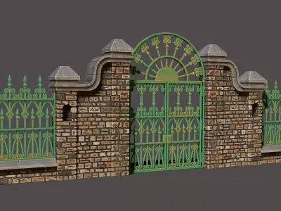 Cementery gates - Dioramas-Wargames-Scenography 3D print model