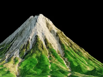 Mount Semeru 3d model terrain 3D model