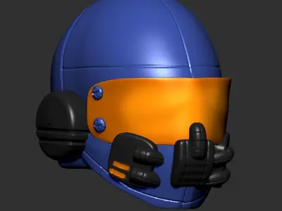 helmet high poly sculpt 3d printable ver 7 3D model 3D model 55