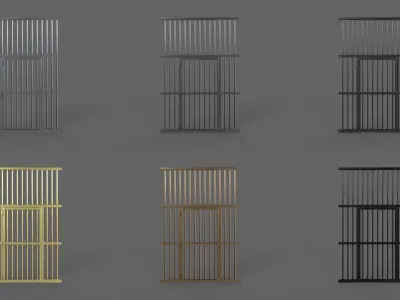 PBR Door Prison Cell 3D Model Pack