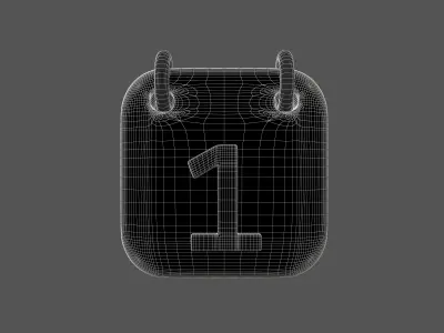 Calendar Icon 1 v1 001 Low-poly 3D model