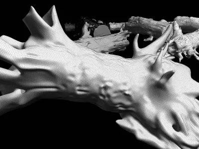 Tree Trunks Pack Low-poly 3D model