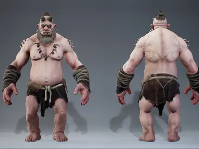 Ogre Cannibal Low-poly 3D model