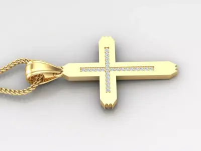 Cross Light Gold 4CP002 3DM STL 3D print model