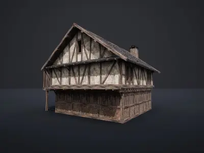MEDIEVAL SLAVIC HOUSE COTTAGE CABIN HUT TOWN CITY AAA NEXTGEN Low-poly 3D model