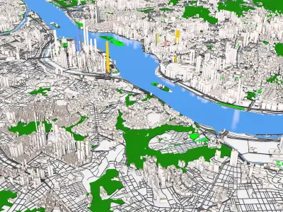 Cityscape Seoul South Korea 3D model