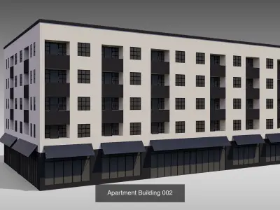 Apartment Buildings Collection 3D Model Pack