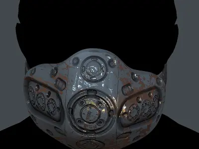 Helmet gas mask scifi military combat Low-poly Low-poly 3D model buy