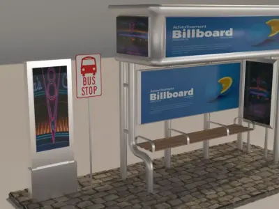 Bus Stop 3D model