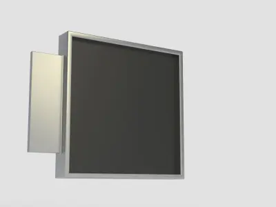 Metallic Signboard 3D model