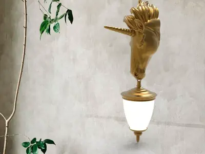 Unicorn Head Wall Lamp 3D print model