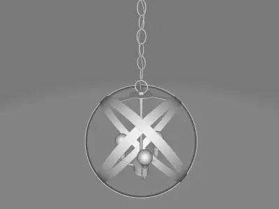 Fordwich Light Globe Chandelier 3D model