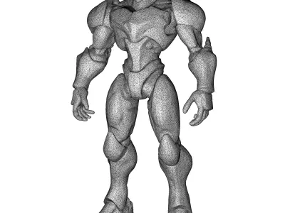 Mecha Heroes Pack - 9 High-Poly Kitbash Characters 3D print model