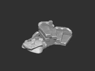 Modular Ruined Tower Set 3D print model