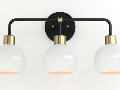 Shades of Light Young House Love Bubble Vanity Light 3 3D model