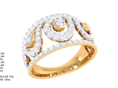  Women Ring MTL 3dm STL OBJ FBX Details 3D print model 22