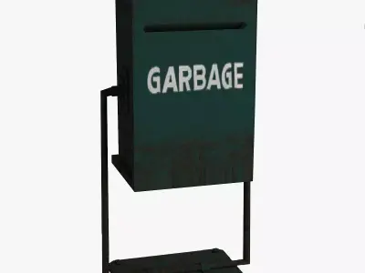 Apocalyptic Rusty Trash Low-poly 3D model