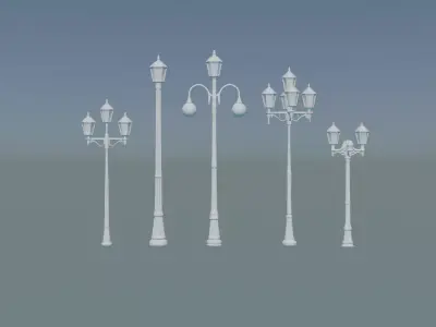 Historic Oakland Iron Street Light pole 3D print model