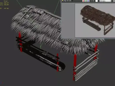 Straw shed - Stables 02 3D model