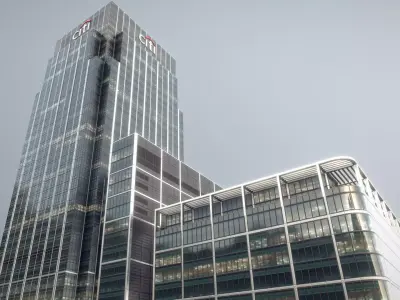 London 25 Canada Square 33 Canada Square Low-poly 3D model