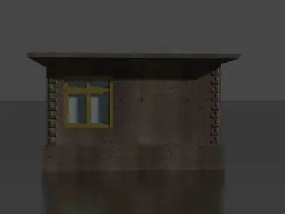 city house low-poly Low-poly 3D model 5