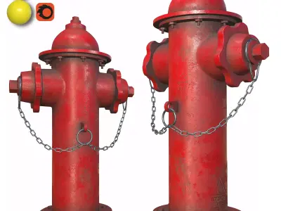 Street Hydrant 01 Low-poly 3D model