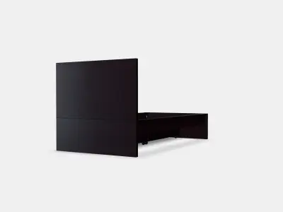 MALM Bed frame high w 2 storage boxes 9 Low-poly 3D model