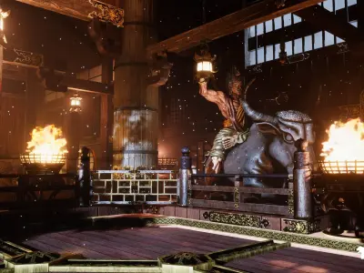 Fighting Stage Environment Low-poly 3D model