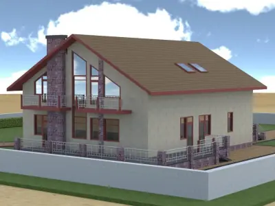 Country House Model in multiple formats 3D model