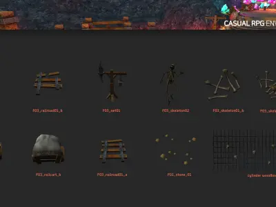 Casual RPG Environment 04 Low-poly 3D model