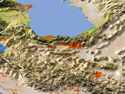 Near East High resolution 3D relief maps 3D model