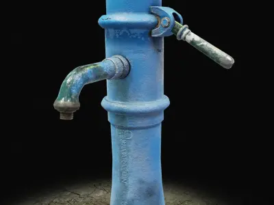 Drinking Fountain Low-poly 3D model order