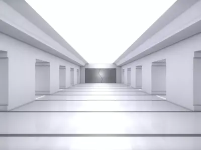  Sci Fi Corridor  Low-poly 3D model
