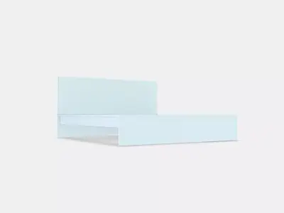 MALM Bed frame high w 2 storage boxes 27 Low-poly 3D model