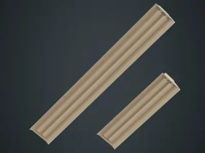 Fluorescent Bulb 1A Low-poly 3D model