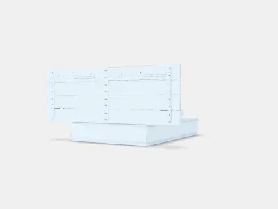 NORDLI Bed frame w storage and headboard 2 Low-poly 3D model