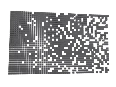 Pixel Composition Background v1 001 Low-poly 3D model