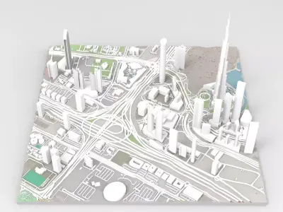 Business Bay Dubai United Arab Emirates 3D model get