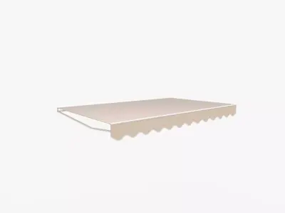 Manual Retraction Slope Patio Awning 3D model