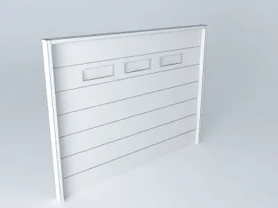 Configurable animated garage door 3D model