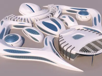 0118 - Organic Building 3D model